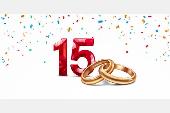 Celebrate a Milestone: The Symbolism of a Red 15 and Golden Rings