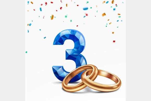Celebrate Three Years in Style: Design with Blue & Gold