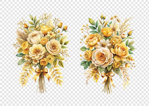 Elegant Watercolor PNG Flowers: A Greenery Design for Modern Projects
