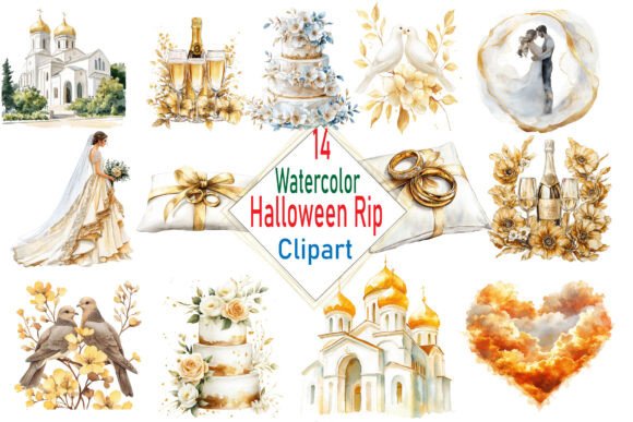 Elegant Wedding Clipart for Timeless DIY Projects