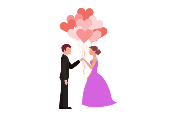 Romantic Wedding Set Couple: A Design Asset for Elegant Branding