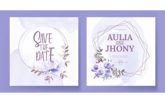 Vintage Wedding Invitation: Downloadable EPS and JPG Files