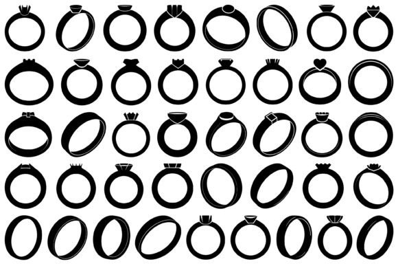 Wedding Ring Silhouette Vectors: Elevate Your Design Projects